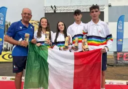 La squadra Italpetanque Juniores